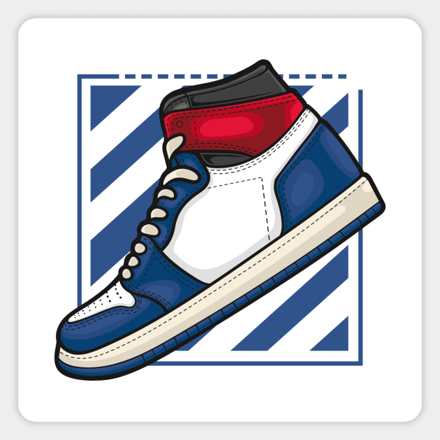 AJ 1 High Union Storm Blue Sneaker Magnet by milatees